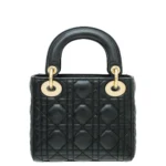 Lady Dor Bag, Mini Cannage Leather Bag - Image 4