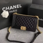 Large Chanel Boy Bag Black