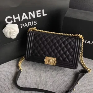 Large Chanel Boy Bag Black