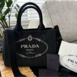 Prada Bags | Prada Black Structured Tote With Logo